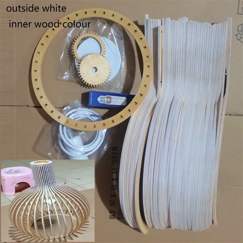 Holland Designer Landelijke Stijl Foscarini massief houten Kooi Kroonluchters Licht Zwart Bamboe Lamp Verlichtingsarmaturen VIP Drop Shipping
