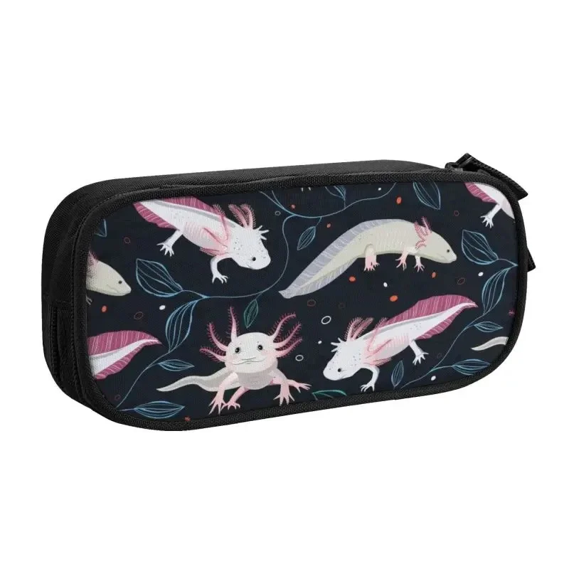 My Spirit Animal Is An Axolotl Salamand Pencil Pen Case Stationery Bag Pouch Holder Box Organizer for Teens Girls Adults Student