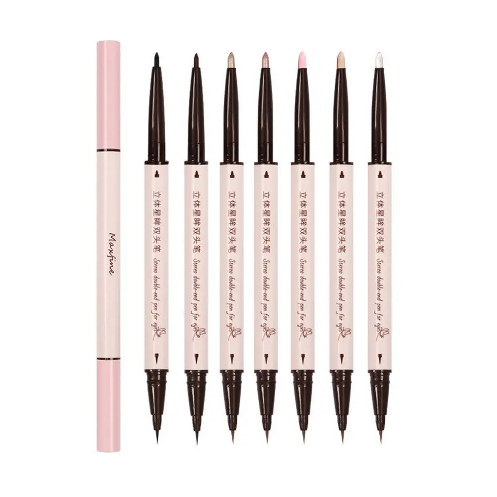 Double Head Eyeliner Full Size Waterproof Liquid Eyeliner Makeup Dual Ended Eyeliner Pencil