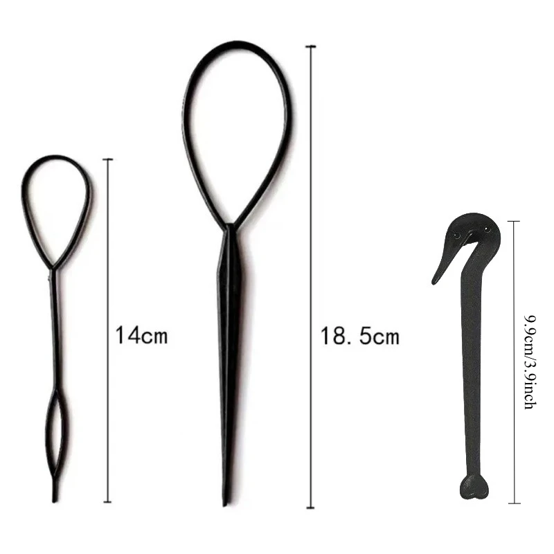 2 in1 Hair Loop Braiding Tool Set French Dutch Braid Maker 1 Elastic Band Remover Cutter DIY Hair Styling Tools Kit for Women image 6