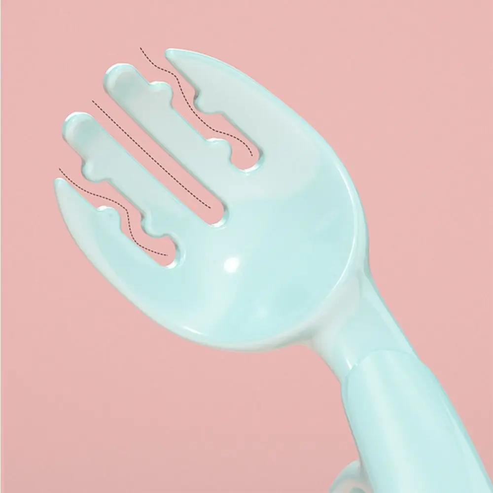 Eating Training Tools Food Grade Discolored Children Training Utensils Baby Spoon Fork Set Tableware Baby Practice Helper