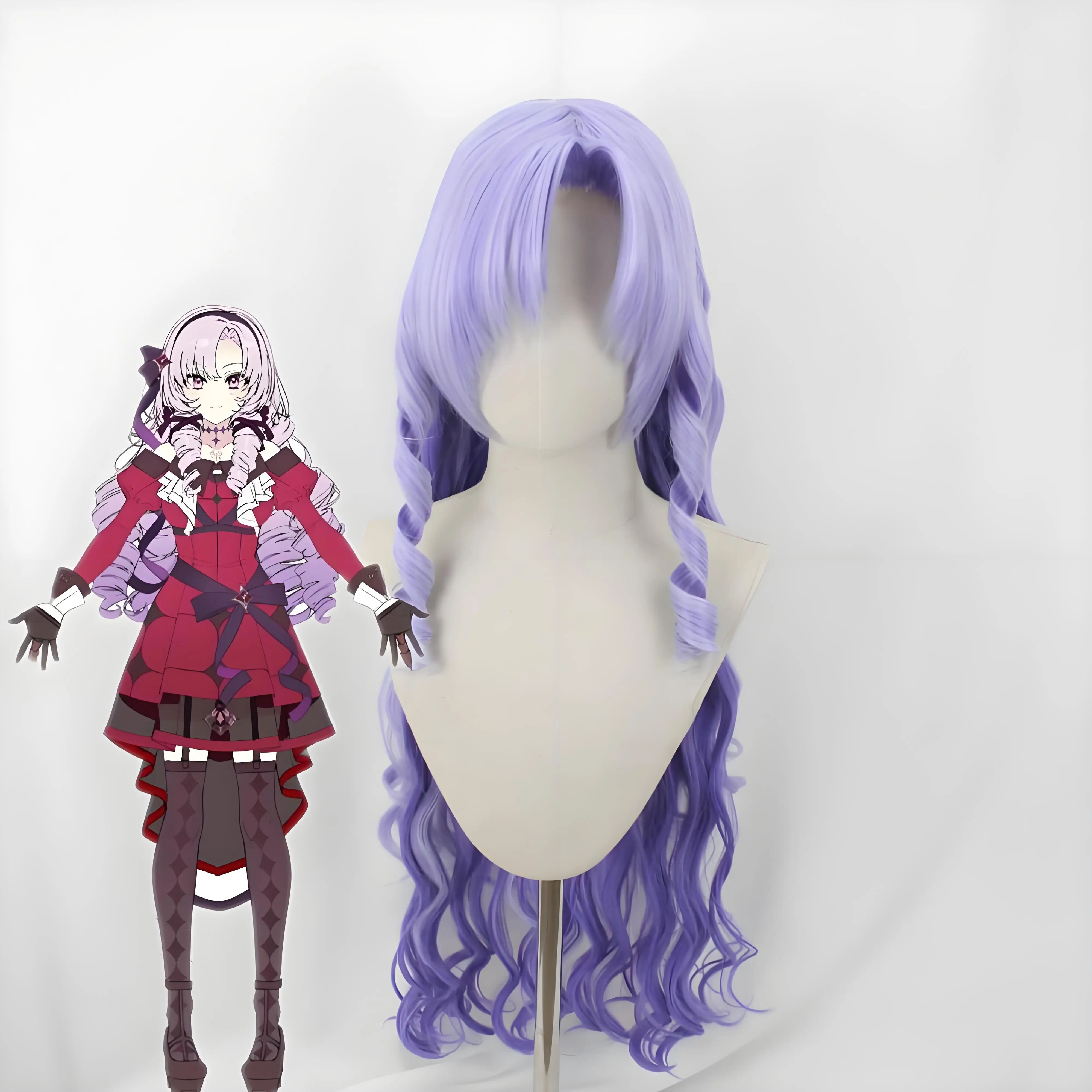 

Cosplay Wig Hololive Shalome Virtual Streamer Nijisanji Cos Wave Curly Gradient Customization