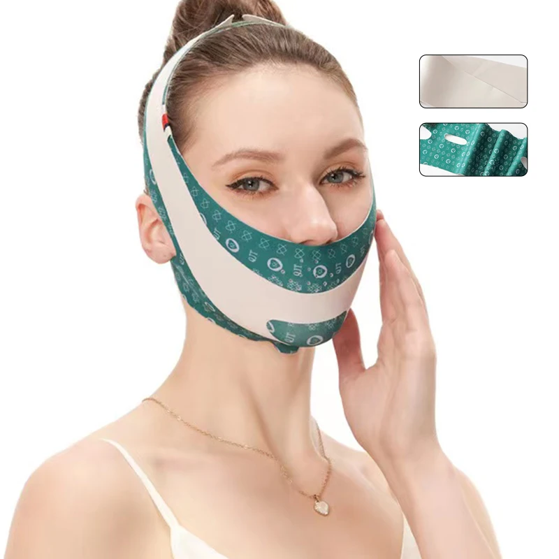 Bandage amincissant réglable pour le visage, spoage V-line, ceinture de levage du ruisseau et des joues, masque de sommeil respirant, double ruisseau, SAP