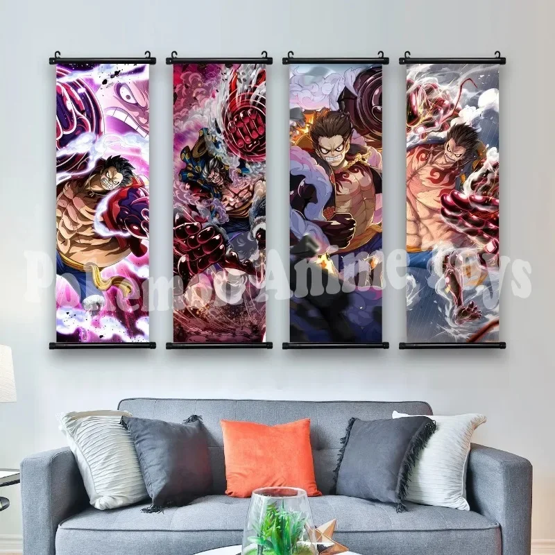 Anime ONE PIECE Poster Luffy Canvas Painting Gear Fourth Art Print Kids Room Decoration Mural for Hanging Scrolls