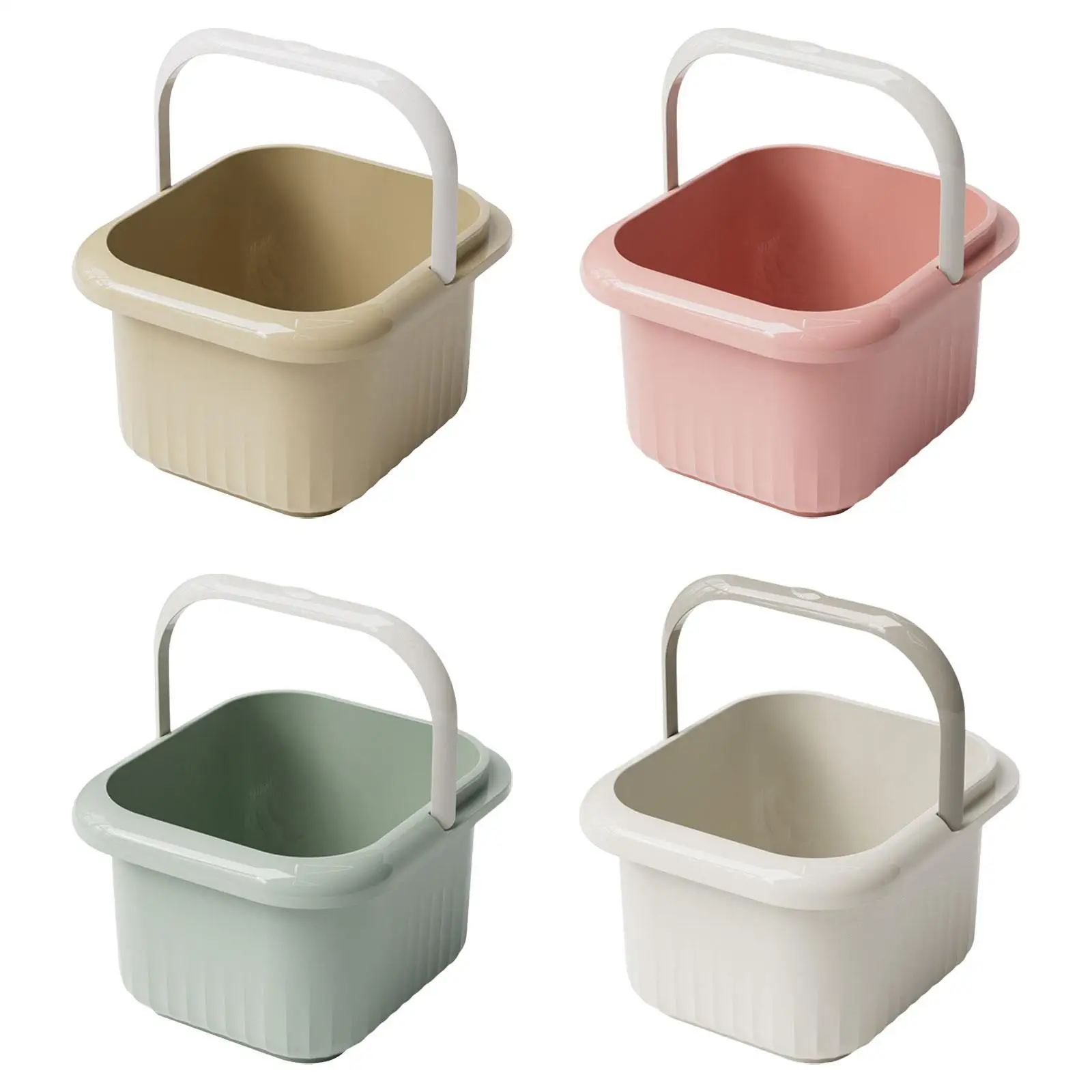 

Foot Bath Soak Tub with Handle Foot Bath Basin for Camping Travel Household