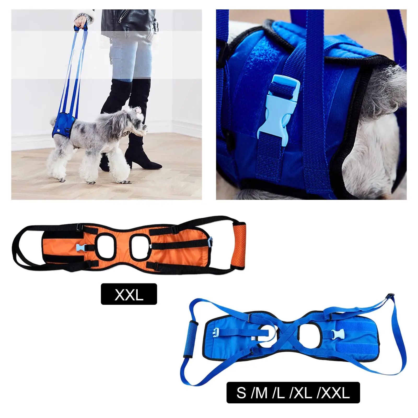 Dog Lifting Support Harness, Auxiliary Belt Breathable Lifting Brace Pad for Hind Legs Walking Assistance Injury