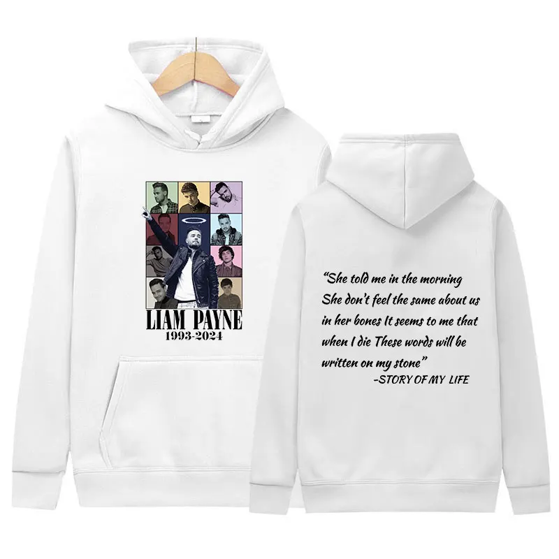 Liam Payne 1993-2024 Print  Hoodie Men Women Retro Long Sleeve Fashion Oversized Sweatshirt Hip Hop Pullover Hoodies SStreetwear