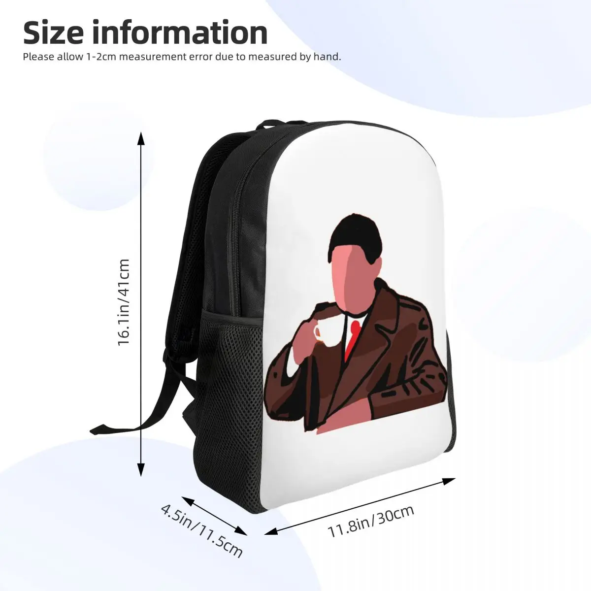 حقيبة ظهر للطلاب من Twin Peaks Agent Dale Cooper حقيبة مدرسية للمشي لمسافات طويلة والسفر حقيبة نهارية للرجال والنساء حقيبة كتب عصرية حقائب كتف #2