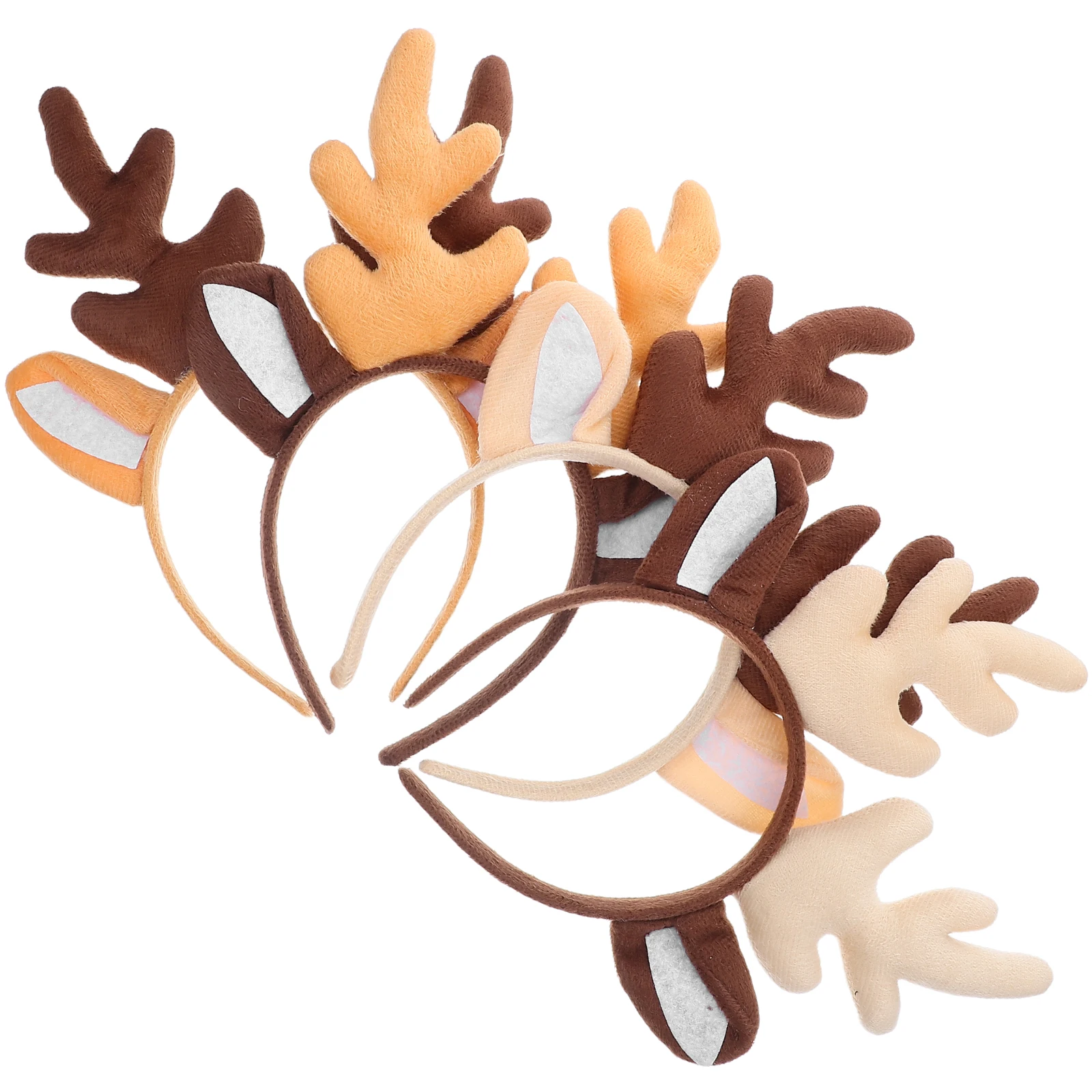 

4pcs Christmas Reindeer Antlers Headband Cute Deer Horns Costume Party Accessories For Women Men Photoshoots Decor