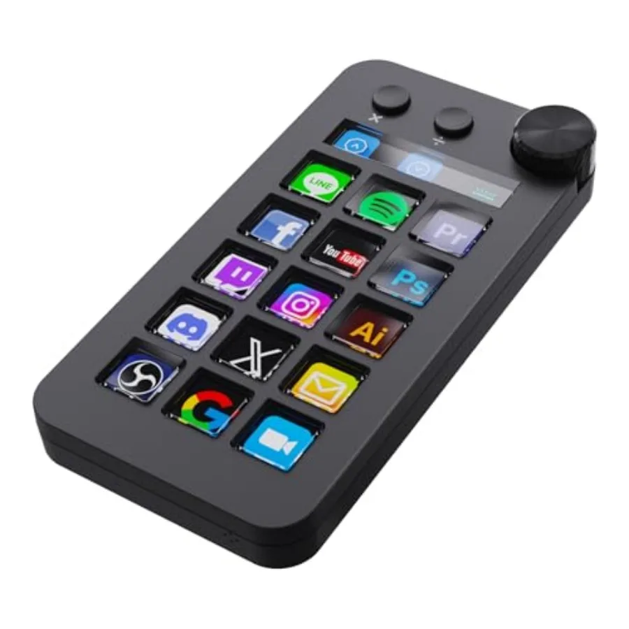 Streaming Deck for Live StreamersGame Commands Keyboard for Gamers Macro pad for Content Creators Soundboard Keypad for OBS and