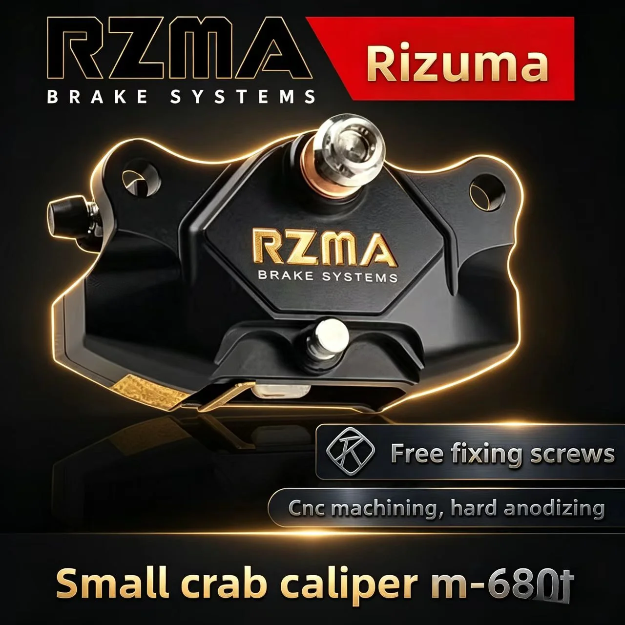 

RZMA Ruizuma Little Crab Caliper M680T Hard Anode Motorcycle 34 Bore Brake Pump