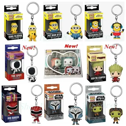 2025 Funko Nyckelringar Ranger Röd Blå Rosa Minion Kevin Otto Stuart Spider Spot Vash Ahsoka Inuyasha Homer Sam Sally Figur Leksaker 10 best sales Vänner Funko Pop - №8