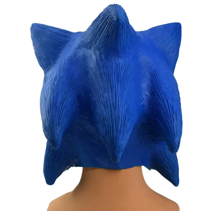 Sonic The Hedgehog Mask Anime Cosplay lateksowe nakrycie głowy Kawaii Cartoon kreatywny karnawał kostium imprezowy akcesoria zabawki prezenty dla