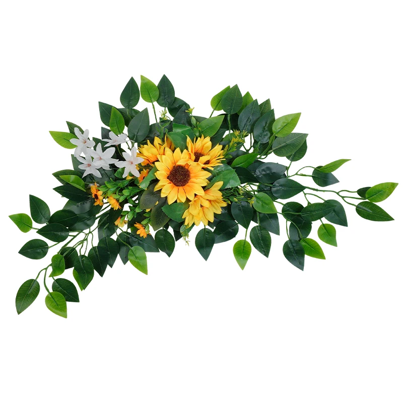 1PC Künstliche Hochzeit Bogen Blumen Boho Rote Rose Eukalyptus Girlande Vorhänge Hause Dekoration Hochzeit Dekorationen Willkommen Zeichen – Detail 10