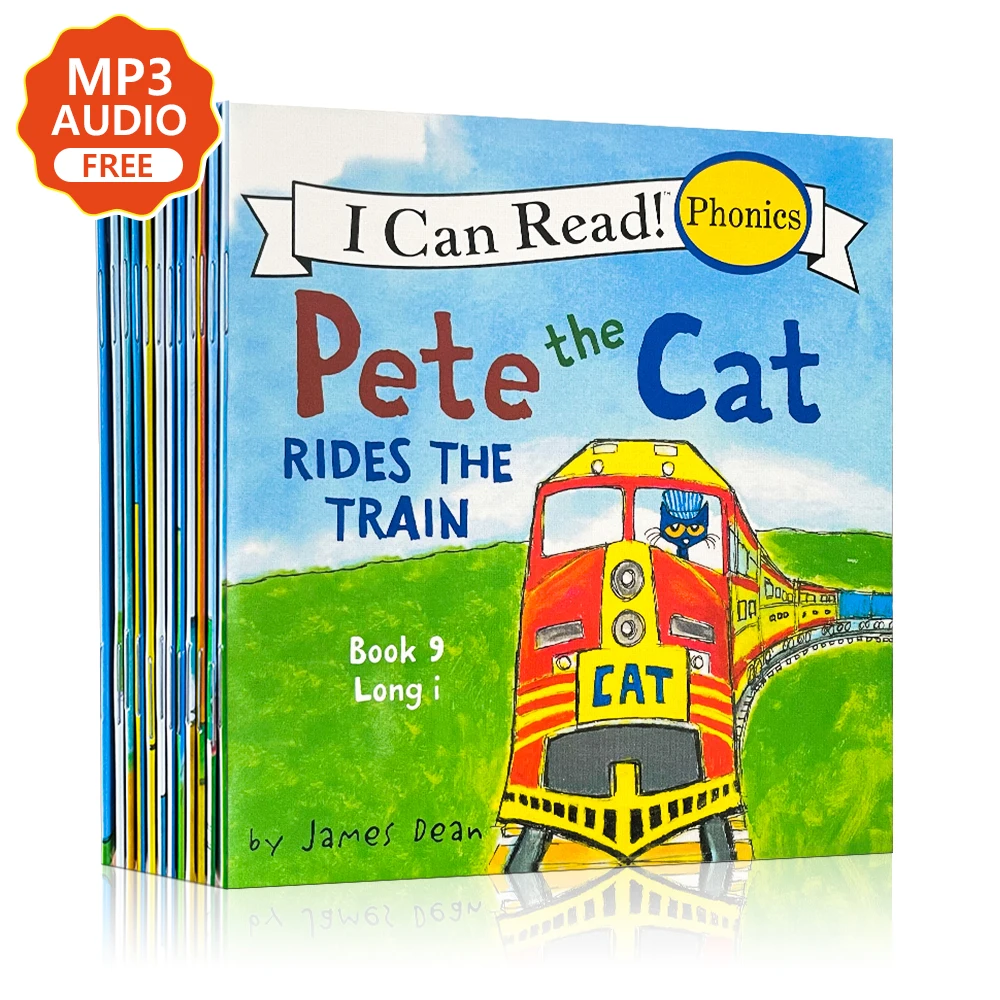 

12 книг/набор, детские книжки с надписью «Pete Cat»