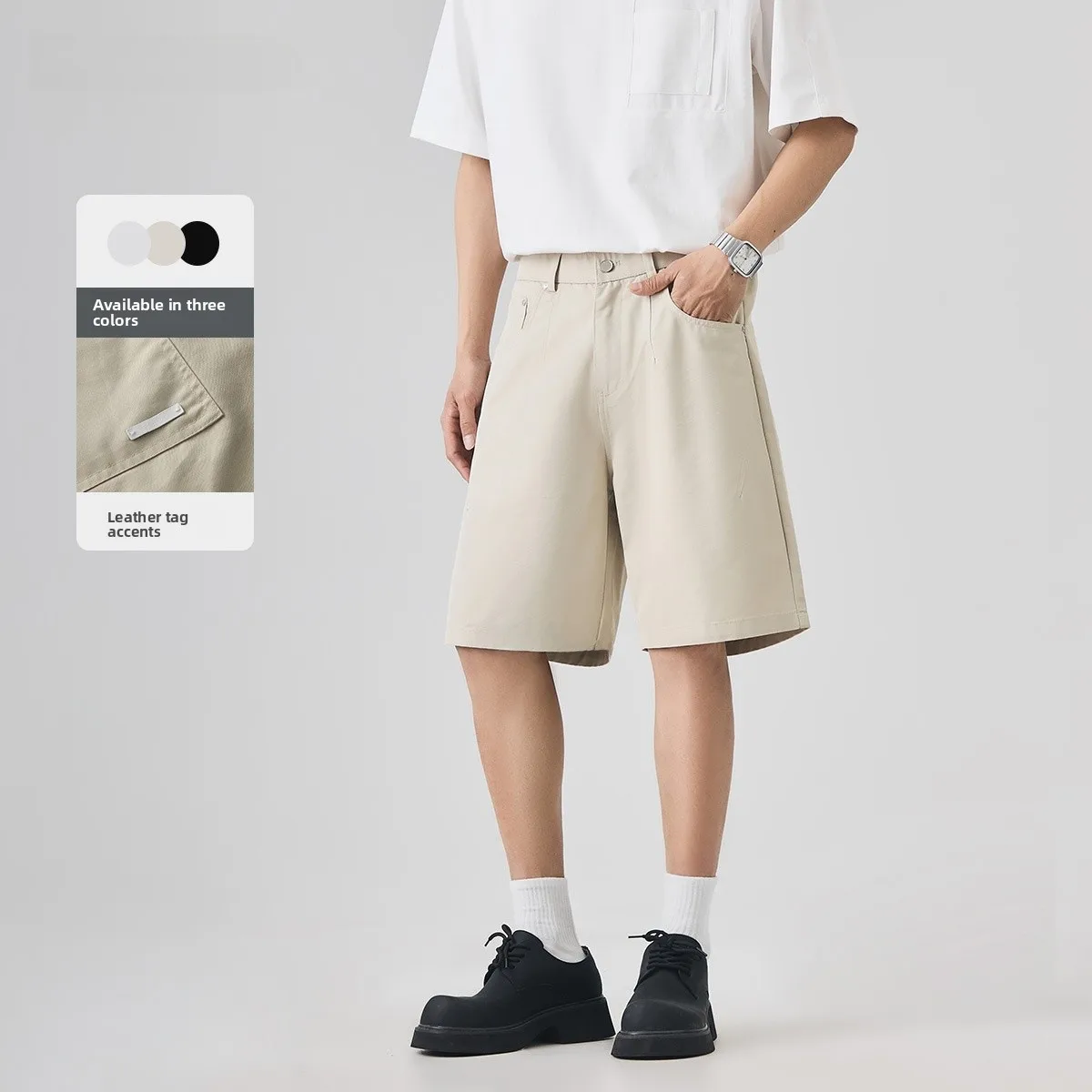 Men's Casual Cotton orts Summer Outdoor Wear Loose Fit Five-Quarter Length Faionable Brand Versatile Comfortable Sweatpants