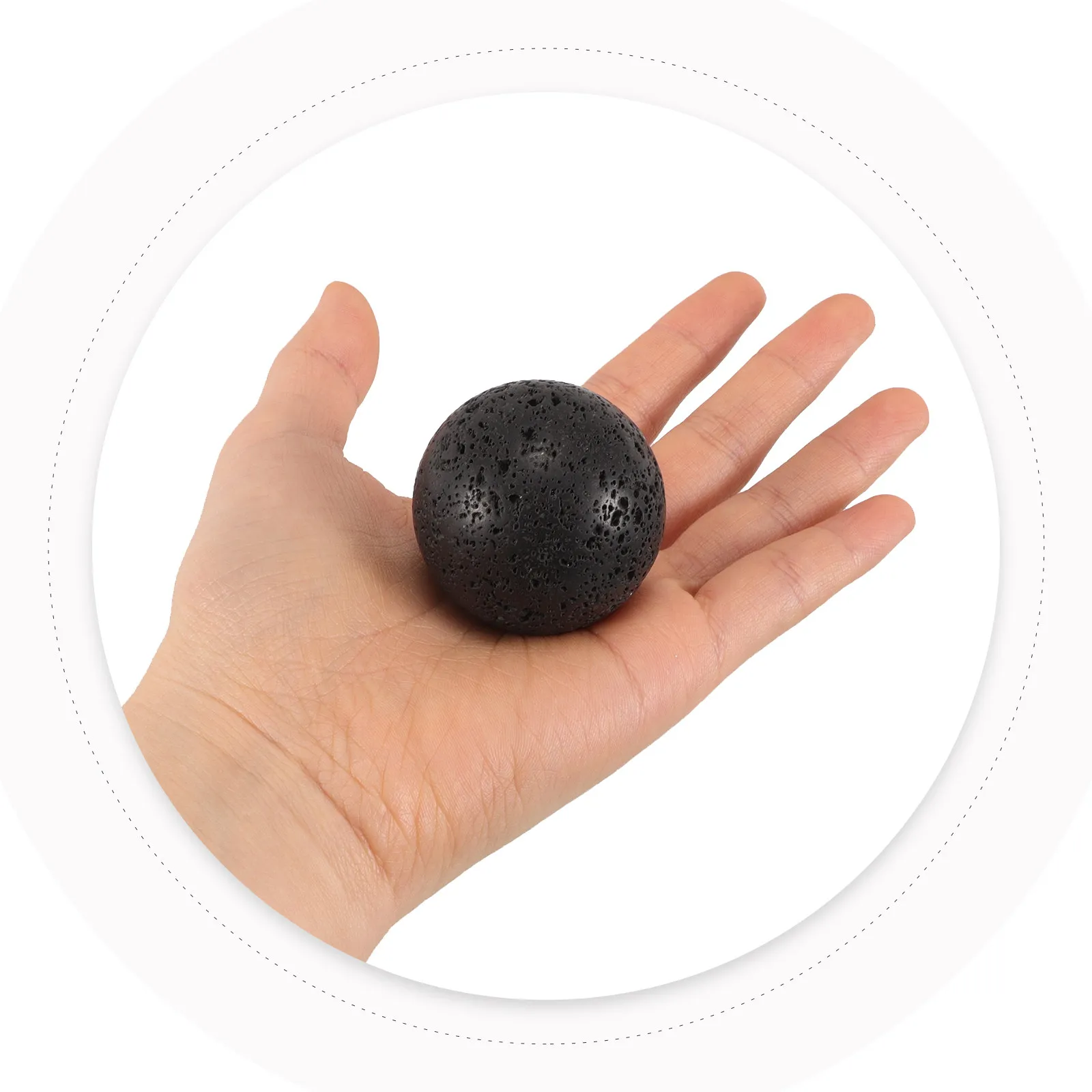 Sphère de roche volcanique polie à la main, boule de pierre de lave naturelle, décoration d'intérieur, salon, bureau, jardin, ornement unique