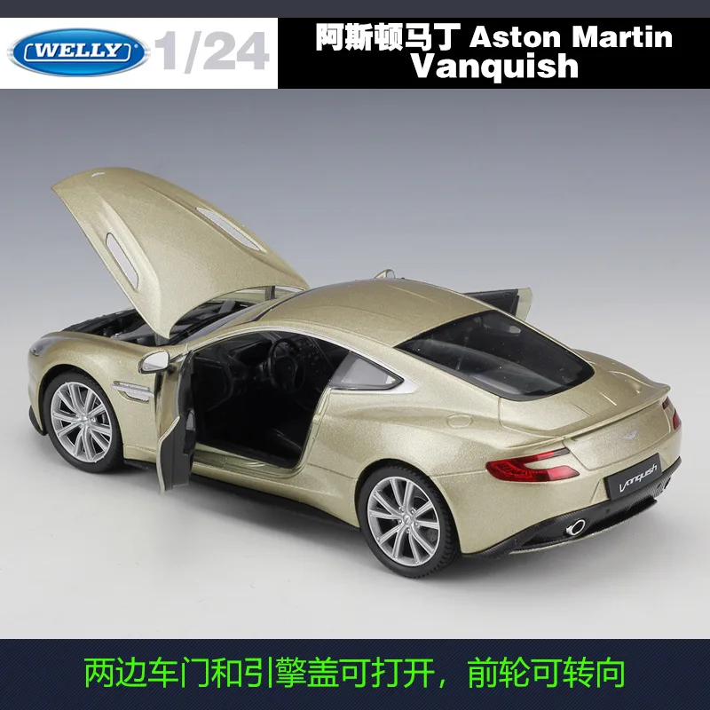 Welly 1:24 Aston Martin VANQUISH alloy car model Diecasts & Toy Vehicles Collect gifts Non-remote control type transport B185