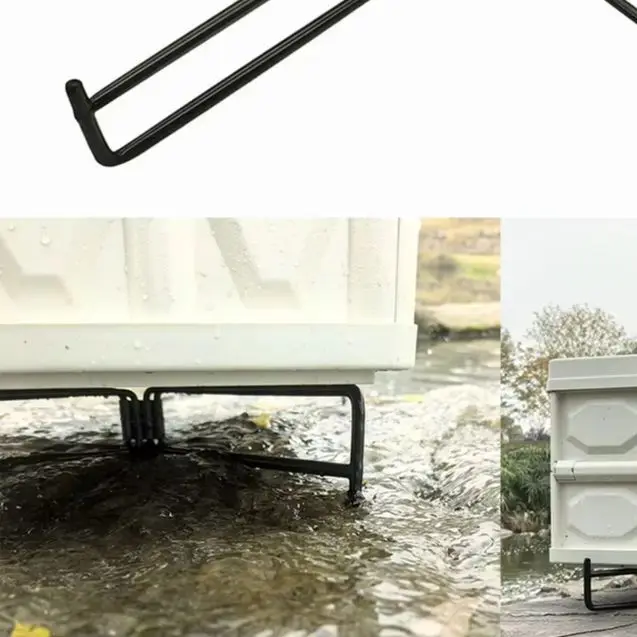 

Camping Foldable Stand For Outdoor Hiking Multi Scene Ground Support Frame Adjustable Legs Non Slip Bracket Bag Holder