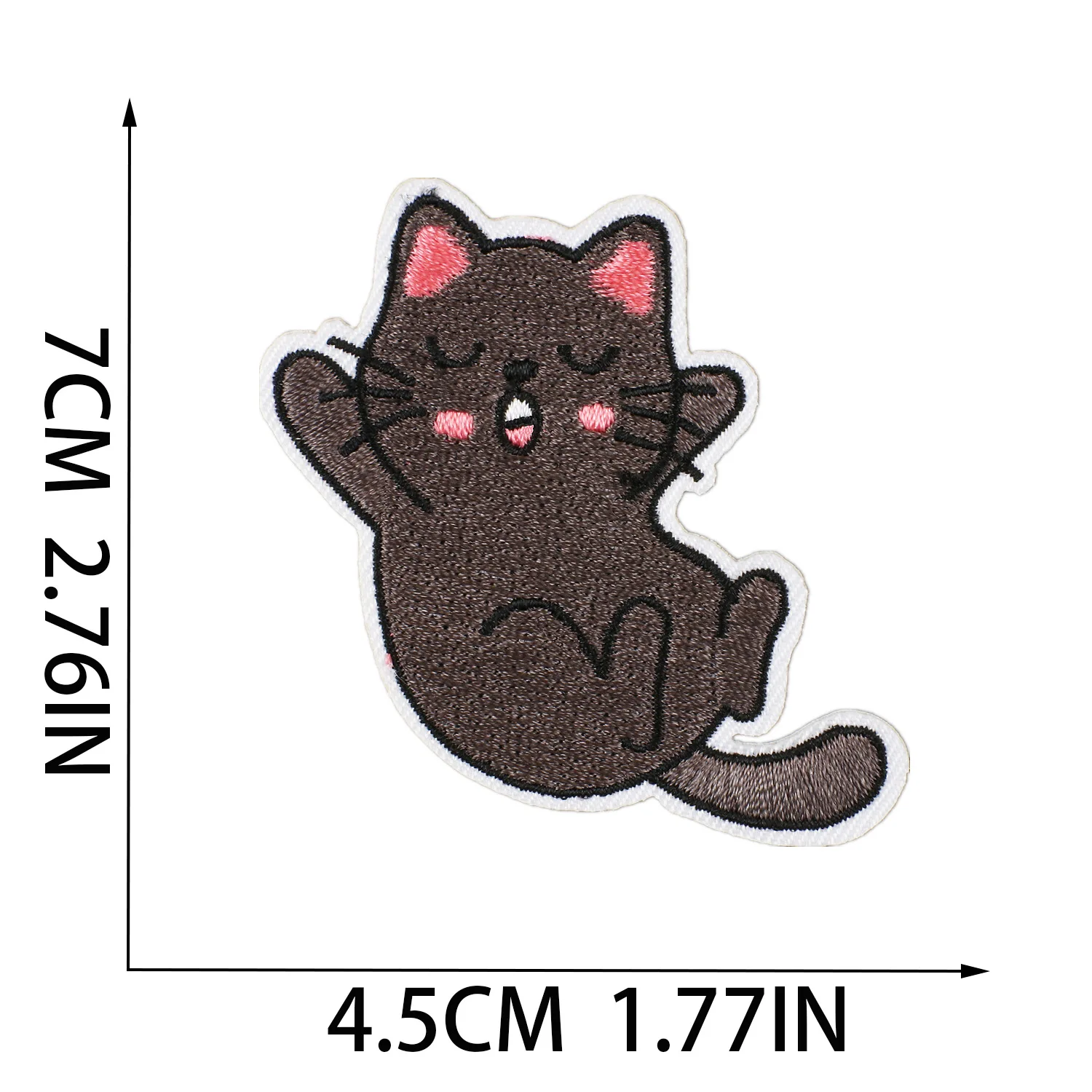 Cartoon cat Embroidered Patches For Clothing Thermoadhesive Cute cat Patches Iron on Patches DIY Jackets Sew Stickers