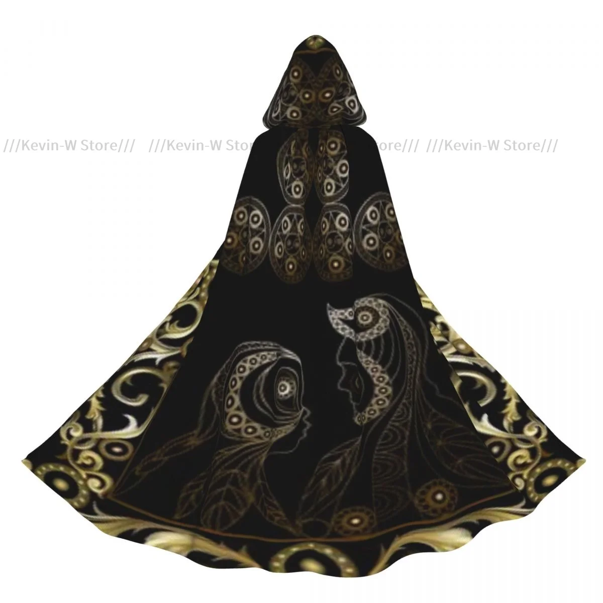 

Unisex Adult Minor Arcana Pentacles Cloak with Hood Long Witch Costume Cosplay