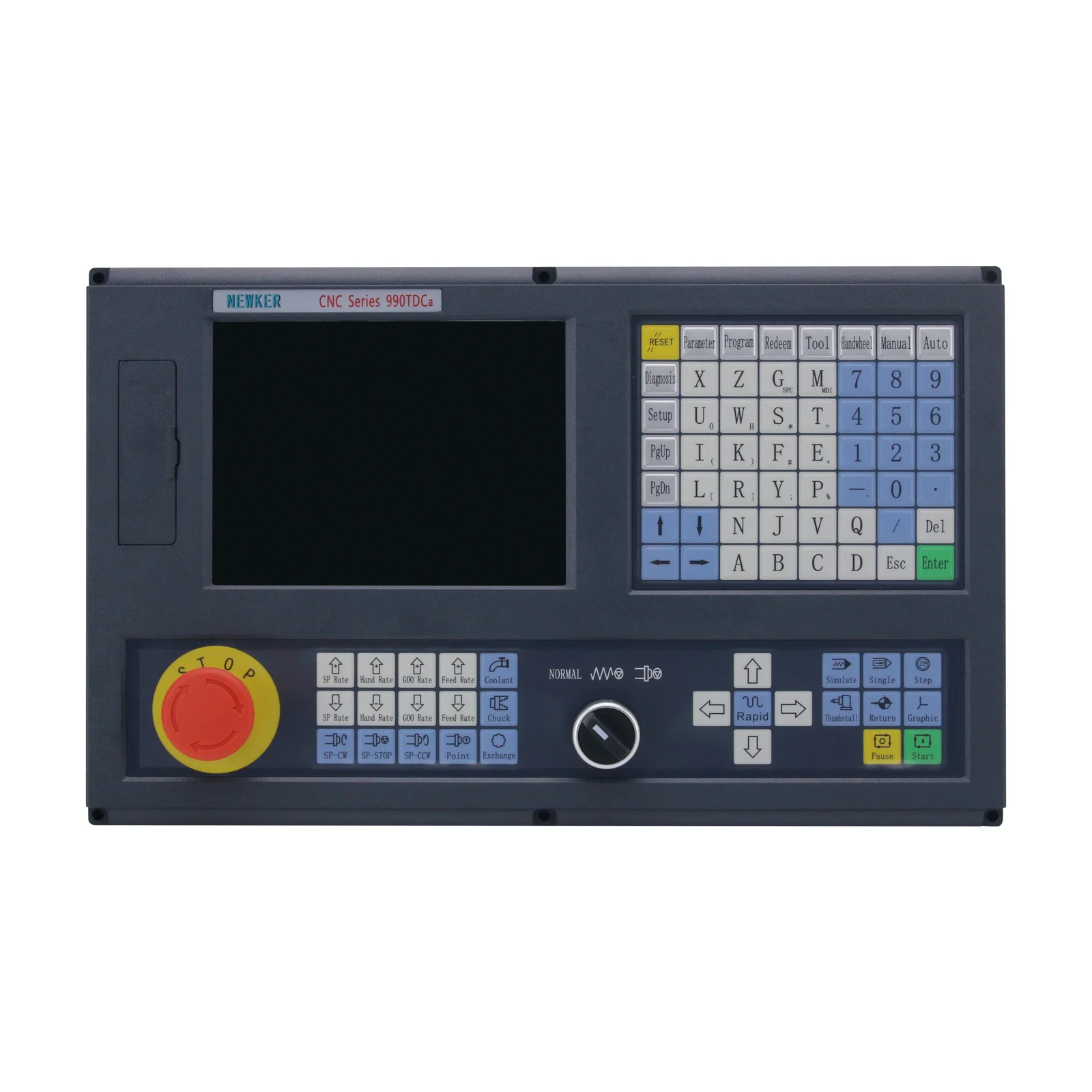 NEWKER NEW990TDCa-2 2 Axis CNC Controller English Version + 5M/16.4FT Cable for CNC Lathe Grinder