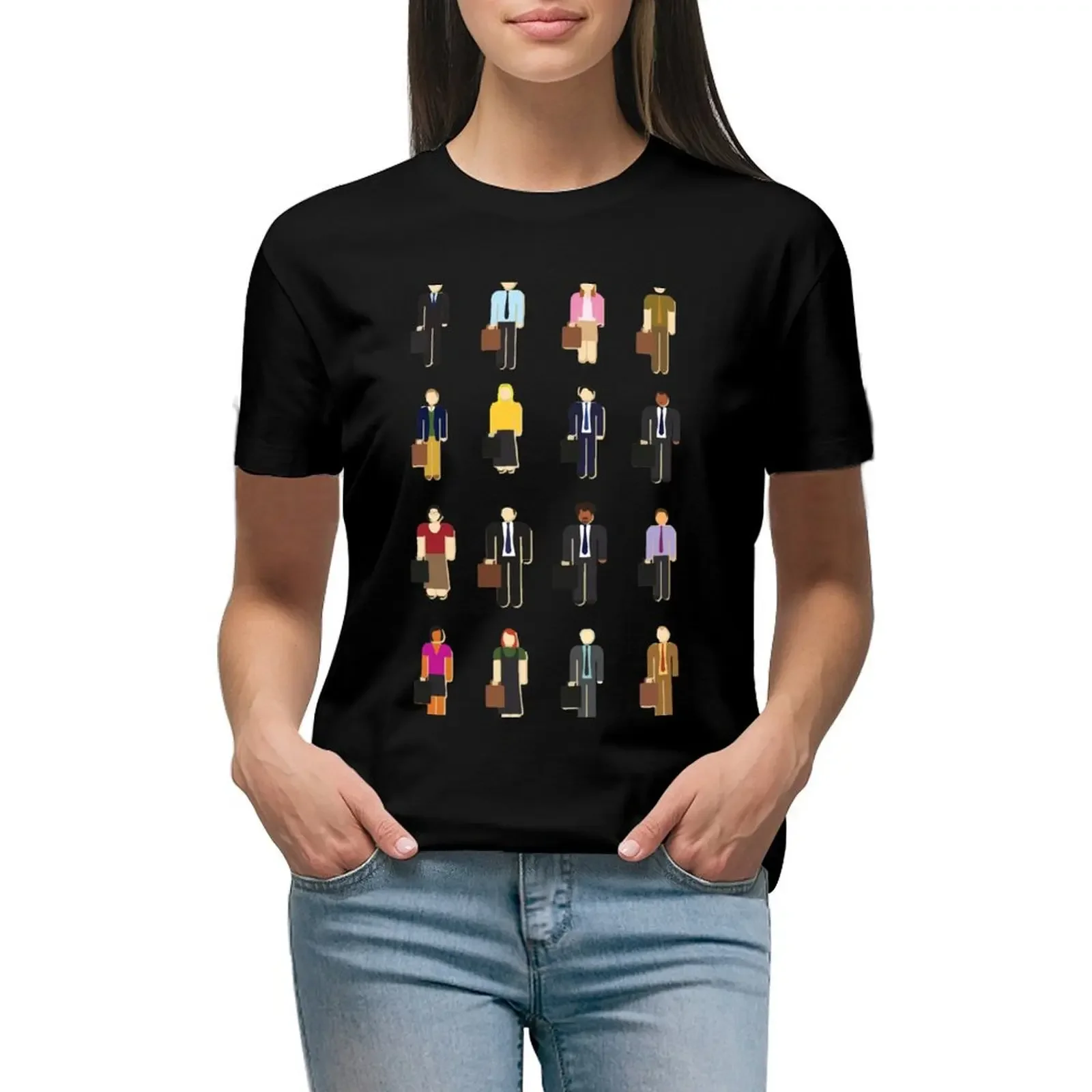 

The Office: Characters T-Shirt quick-drying heavyweights blanks fashion woman blouse 2024