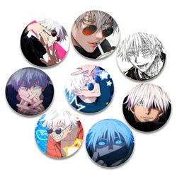 Cute Anime Style Jujutsu Brooch Satoru Gojou Cosplay Comic Button Pins Clothes Backpacks Cartoon Badge Jewelry Accessorie