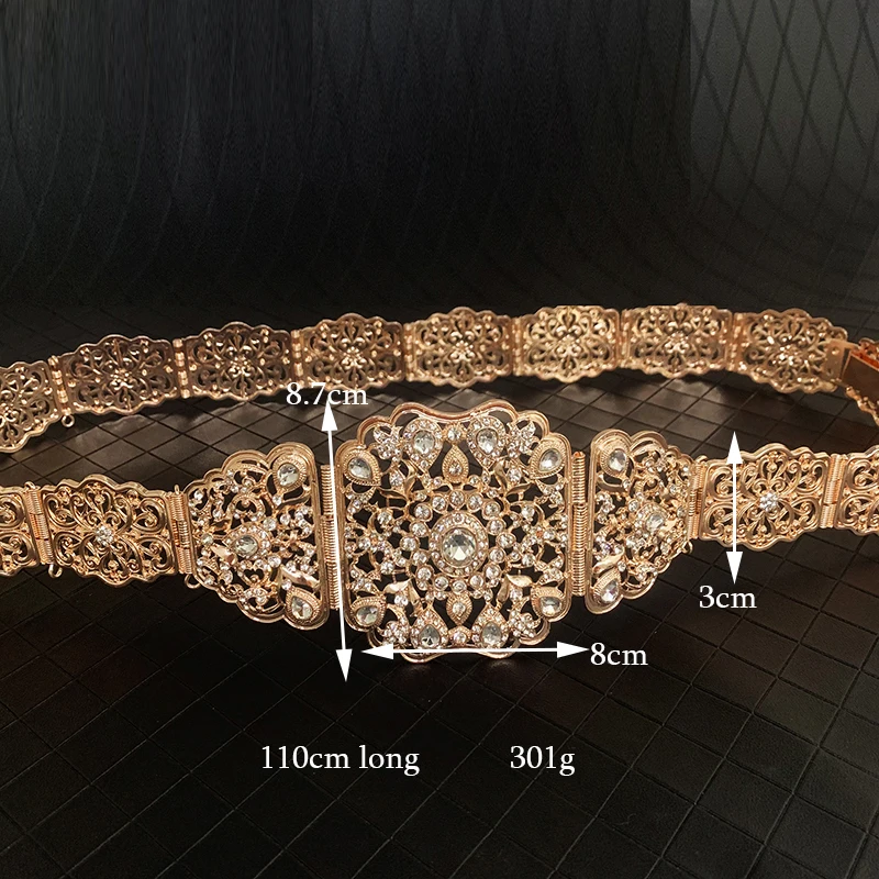 Новые Блестящие ремни со стразами, модные арабские Длинные ремни с золотым покрытием для свадебного платья