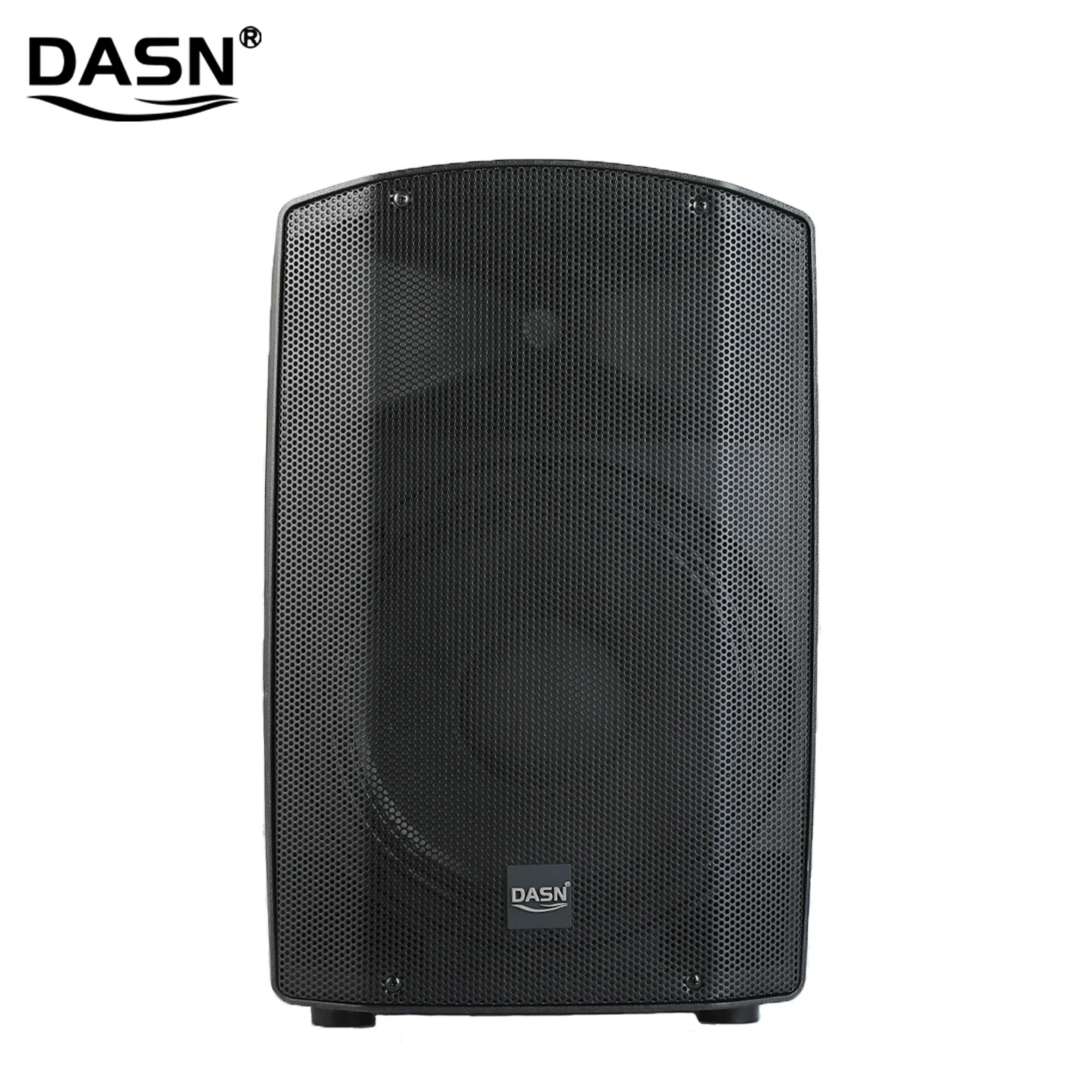 DASN DNC12DDM 12インチ 800W DSPプロフェッショナルアクティブプラスチックポータブルバッテリーPAスピーカー（ワイヤレスマイク、ホイール、タイロッド付き）