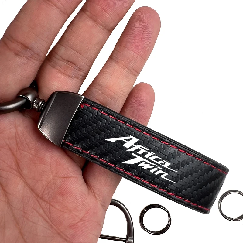 

Motorcycle Trinket Keyring PU Leather Keychain DIY Key Chain Holder Key for Honda Africa Twin CRF1100L CRF 1000L Accessories