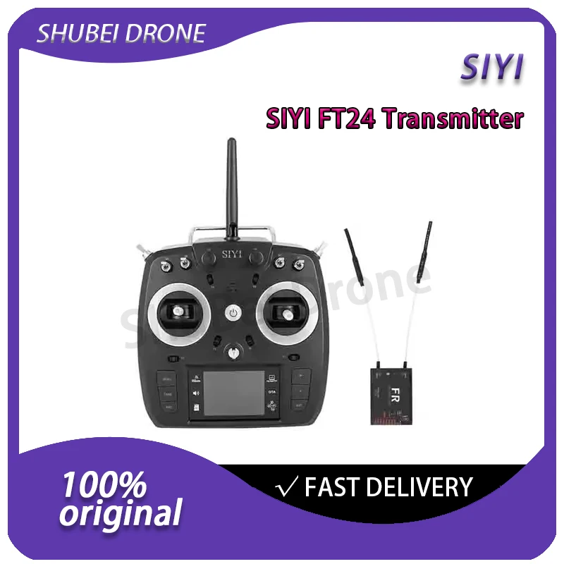 SIYI FT24 2.4GHz 16CH RC Transmitter 15KM Long Range Anti-Interference with FR Receiver RF Mini Receiver for FPV Drone RC Model