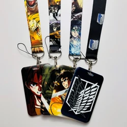 Personaggi Anime porta carte cordini chiavi tracolla Badge carta portachiavi ID carta di credito Bus copertura appendere corda Lariat cordino