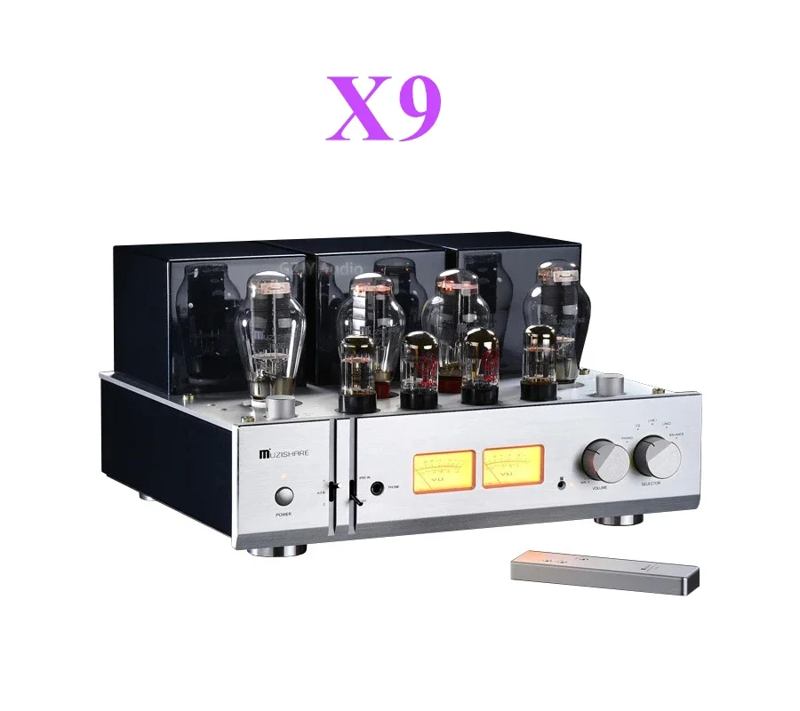 

Excellent MUZISHARE X9 300B Class A Electronic Tube Integrated Amplifier,With Balance/Pure Post amplifier/PHONO(mm)4Ω 8Ω 16Ω