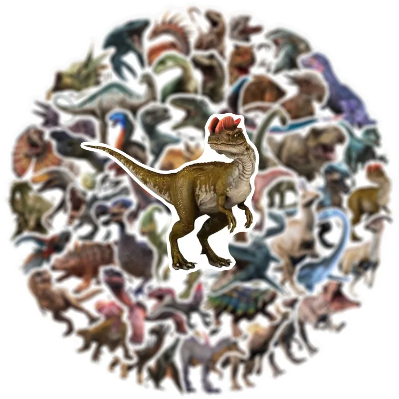 10/25/50pcs Cartoon Dinosaurs Stickers for DIY Scrapbooking Stationery Water Bottle Phone Laptop Suitcase Guitar Decal Kids