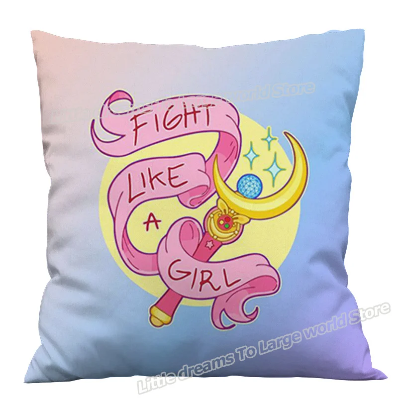 Sailor Moon Cute Cartoon Pillowcase New Decorative Pillowslip Sofa Cushion Covering 45x45 Decoration Nice Style Ornament Gifts