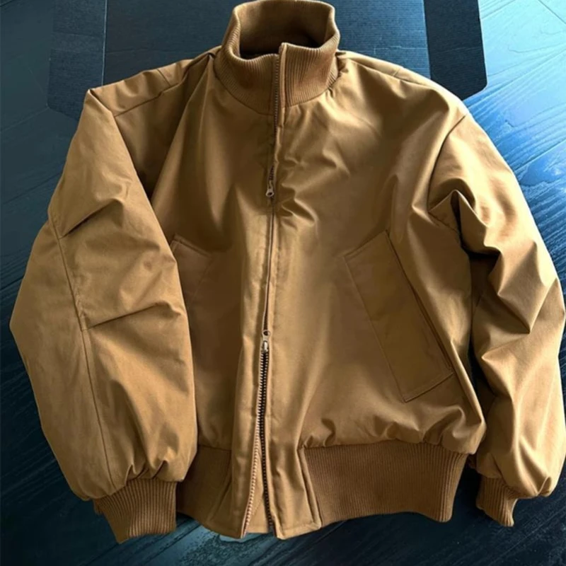 High End Men's Spring and Autumn Loose Standing Collar Short Jacket