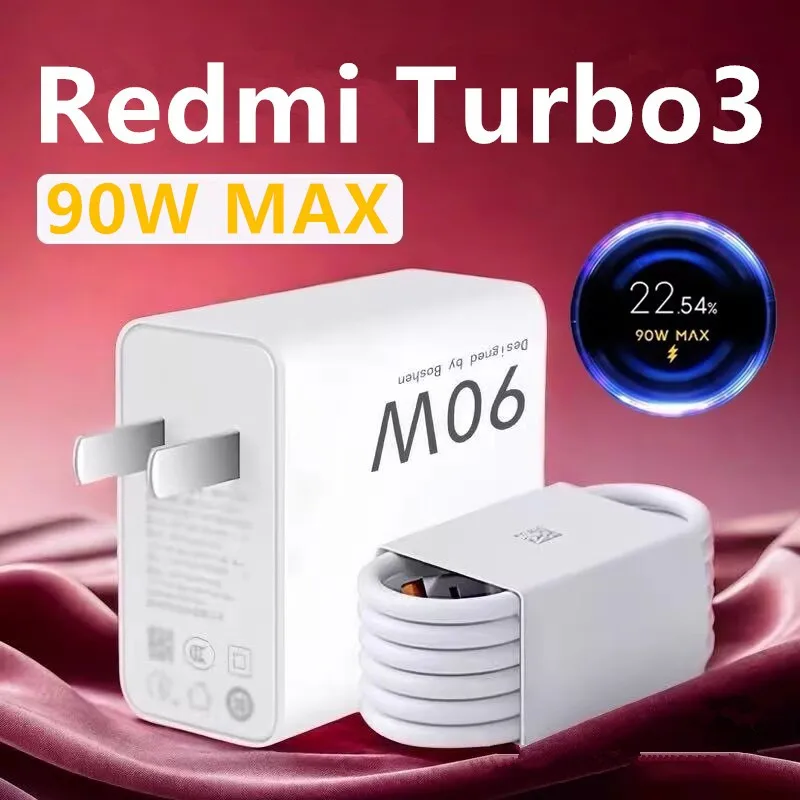

Подходит для Redmi Turbo 3 Кабель для зарядного устройства 3 90 Вт K70E / MI 13Ultra / 14 Mobile Xiaomi 6A Type-C Кабель для быстрой зарядки