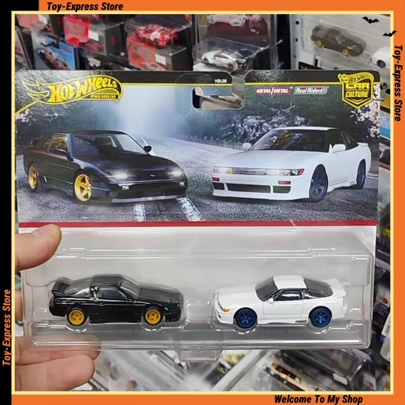 

Hot Wheels Premium 2025 Car Culture 2-Packs Hotwheels 1/64 Car Model Children Toys Nissan 180SX Nissan SilEighty Boys Kids Toys