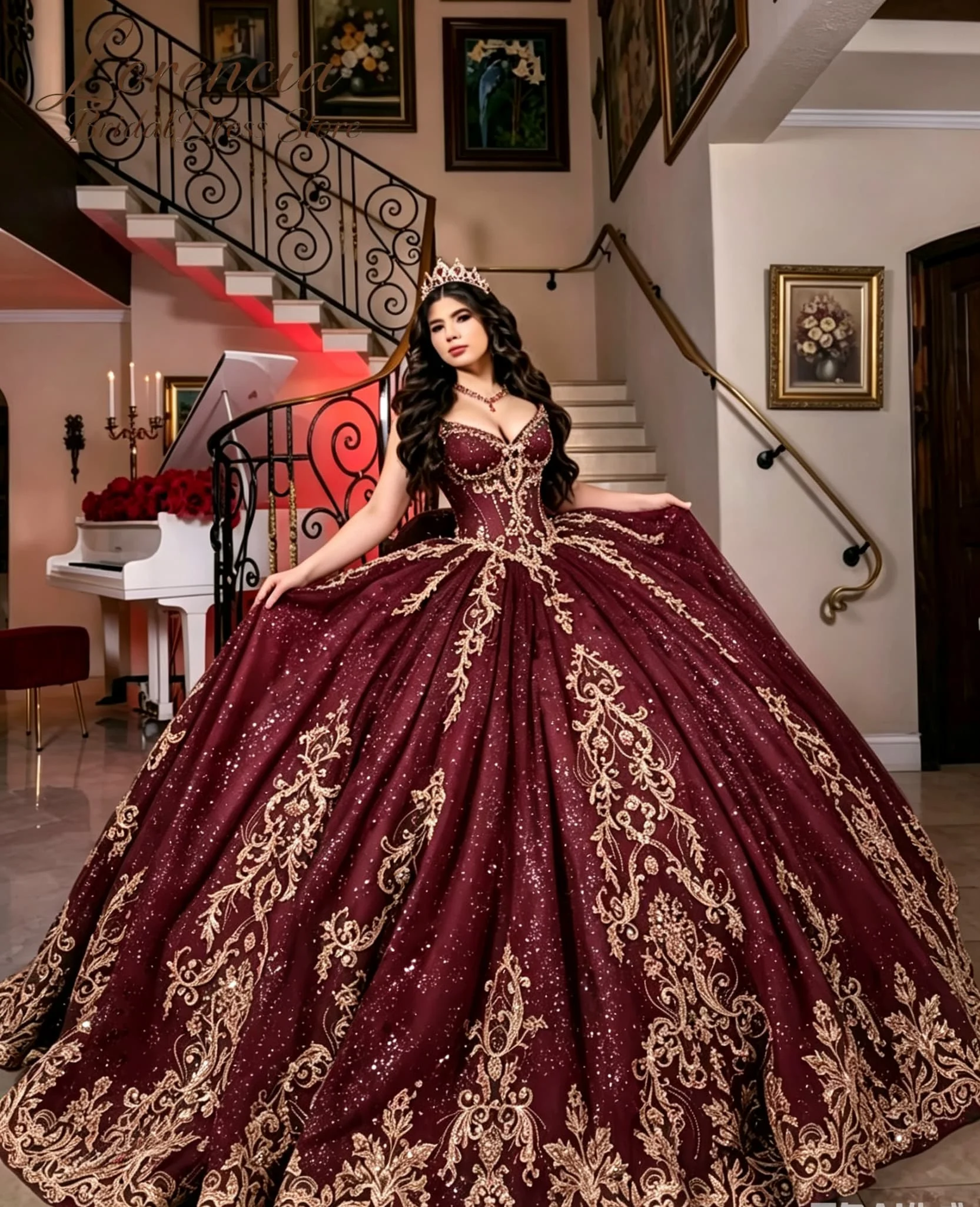 Luxury Sparkly Beaded Quinceanera Dresses Sweetheart Corset Floor Length Princess Party Ball Gown Customized Vestidos De 15 Anos