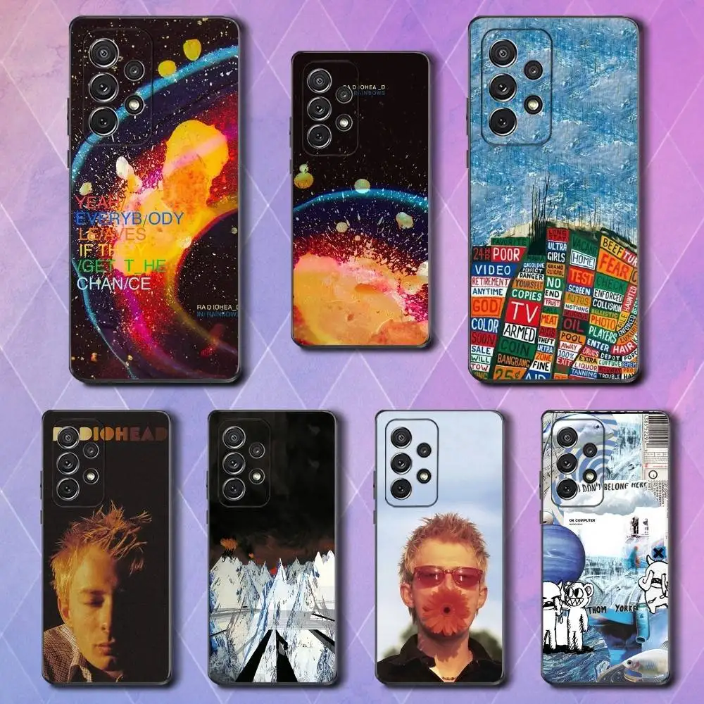 

R-Radiohead R-Rainbow Band Phone Case For Samsung S25,S24,S23,S22,S21,S20,S10,Ultra,Plus,Lite,FE,Soft Silicone Black Cover