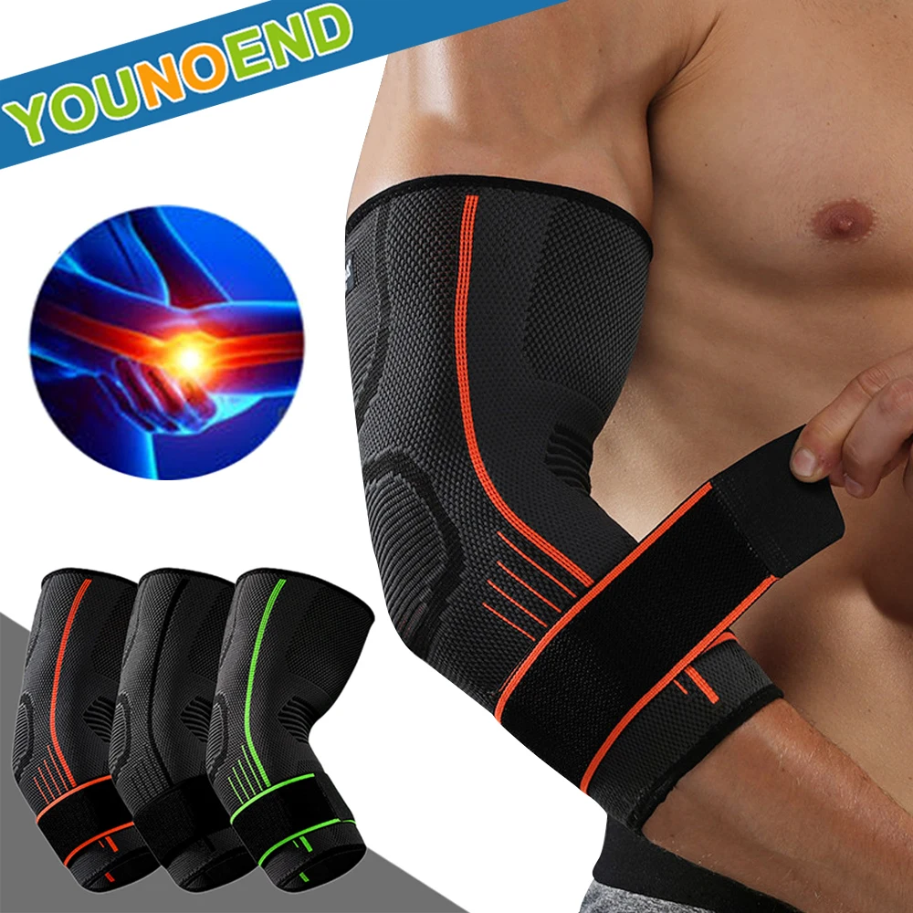 1Pcs Verstelbare Elleboog Brace Compressie Ondersteuning Mouwen Voor Tendinitis, Tennis Elleboog, Golf Elleboog Behandeling Verminderen Gewrichtspijn