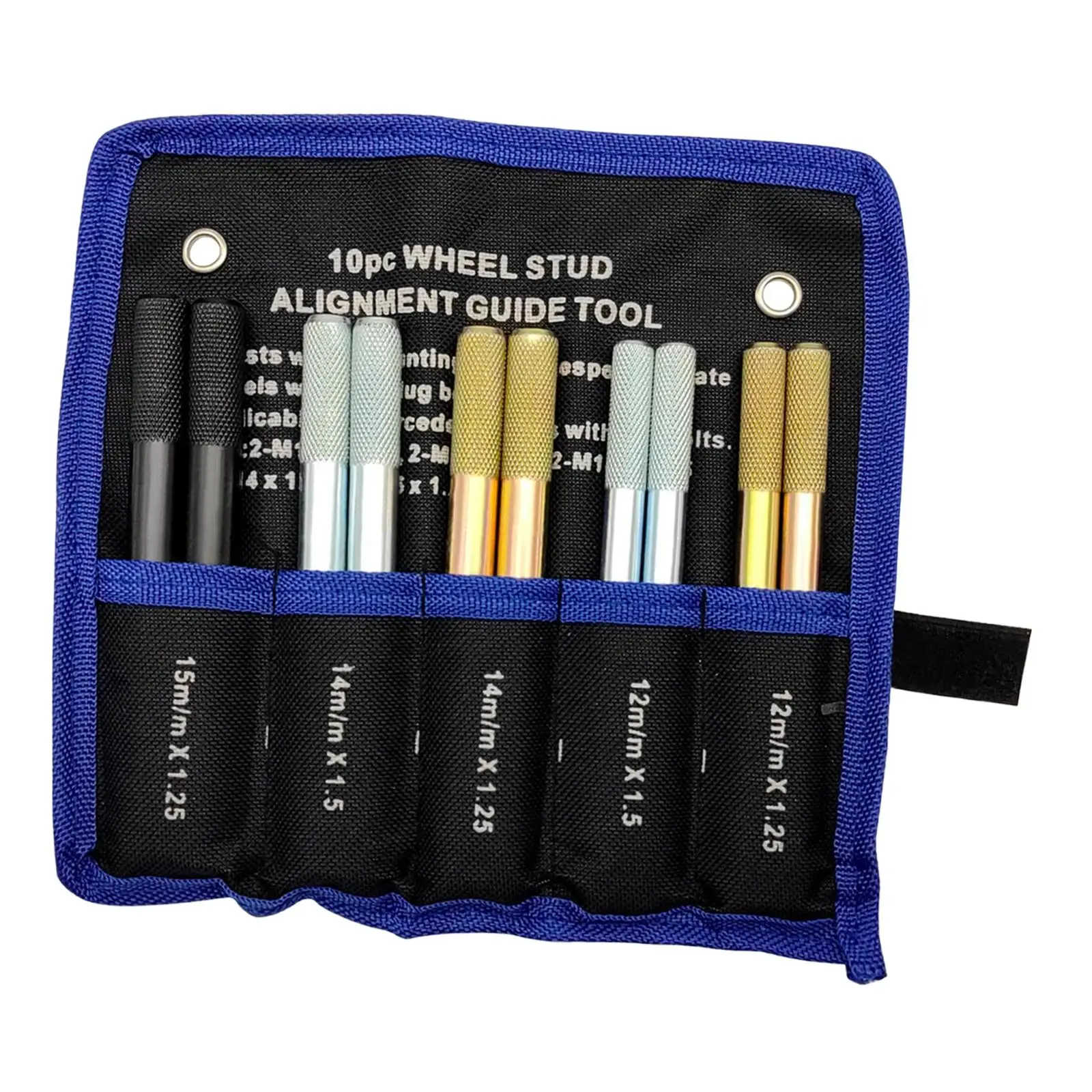 10 Pieces Wheel Alignment Pins M14x1.5/1.25, M12x1.5/1.25, M15x1.25 Easy to Use Automotive Alignment Bolts Wheel Guide Pins