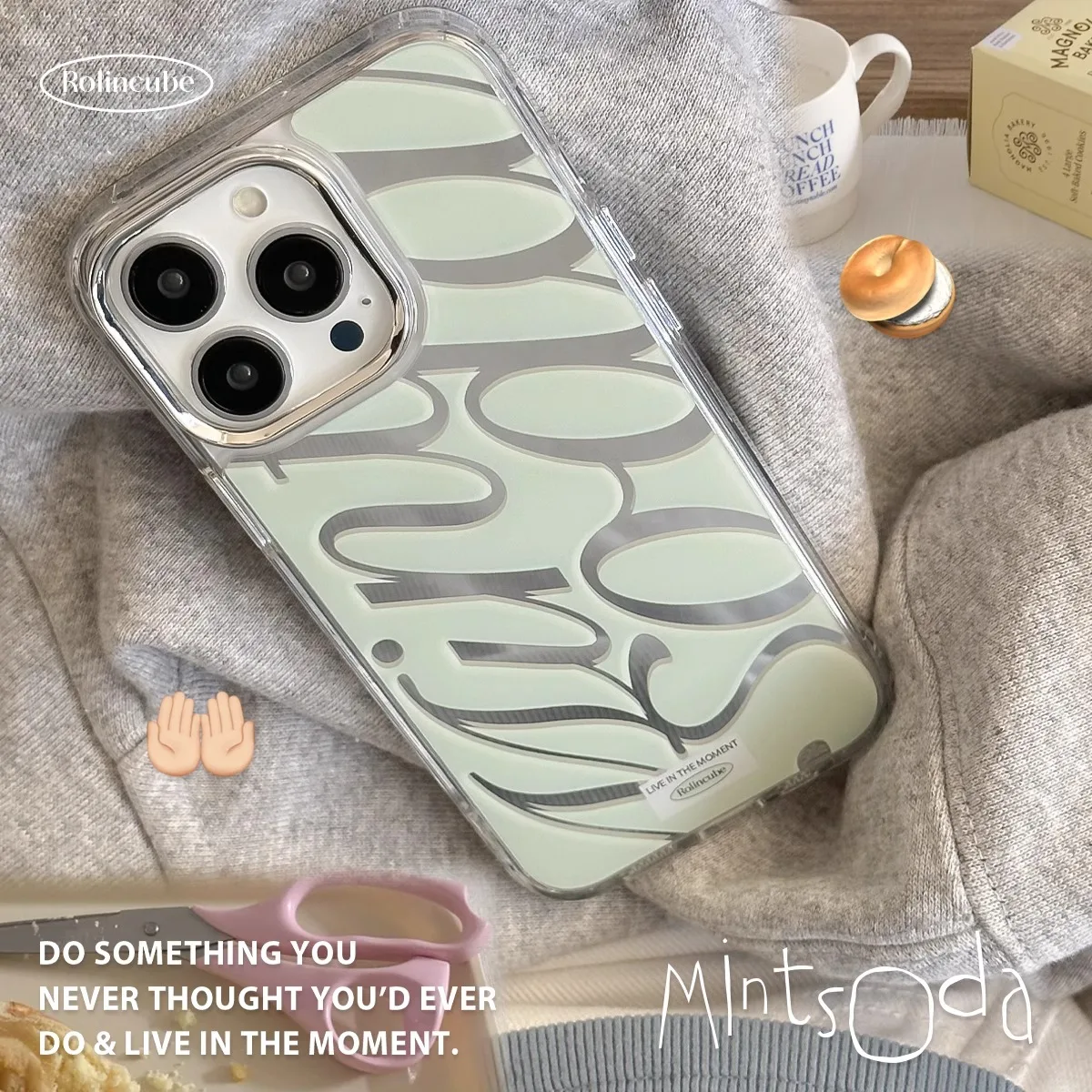 Funda metálica para iphone con espejo verde plateado con marco transparente, cubierta cromada a prueba de golpes para iphone16/15/14/13 Pro Max Plus/12/11