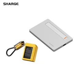 SHARGE M.2 NVMe SSD Case to USB3.2 Gen2 Adapter SSD Enclosure Pack, DIsk (Yellow)*1 SSD, DIsk Plus (Silver)*1 not included