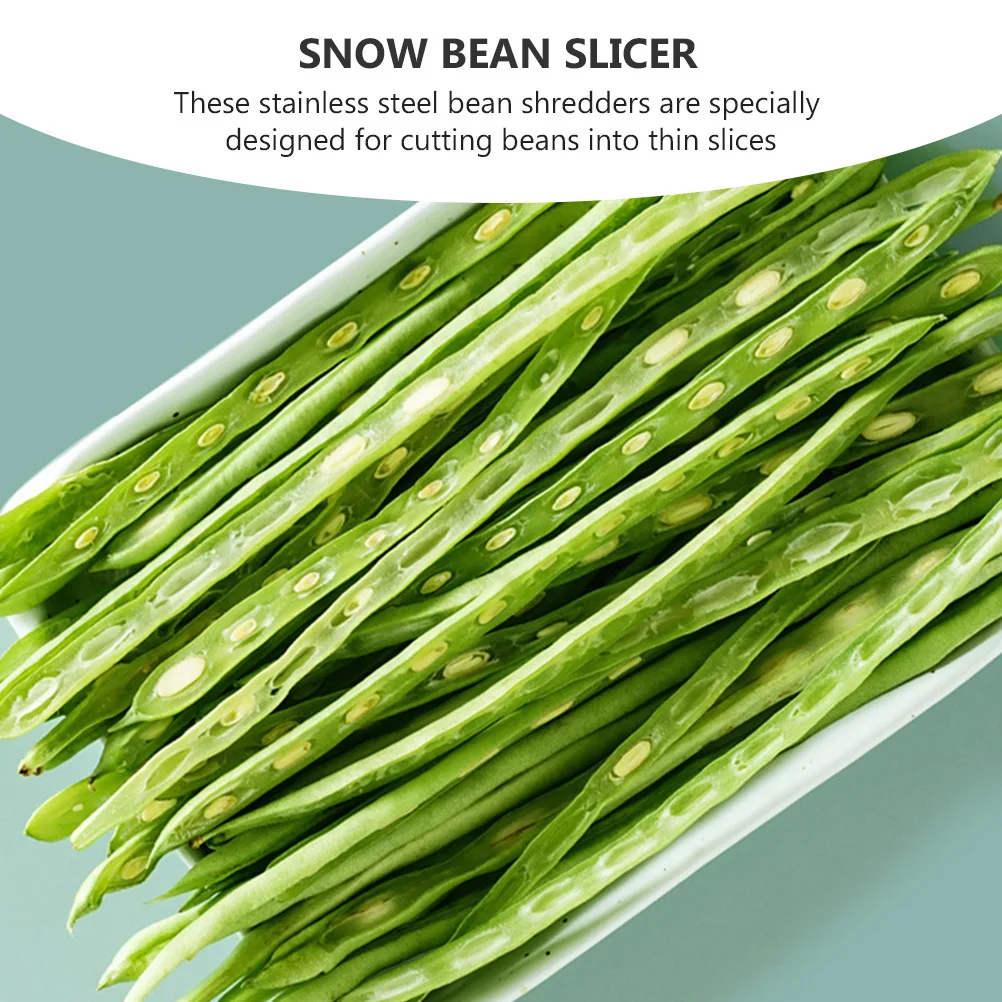 

1Set Bean Slicer Multi-Function Stainless Steel Bean Cutters Ergonomic Handle Space-Saving Kitchen Tool for Thin