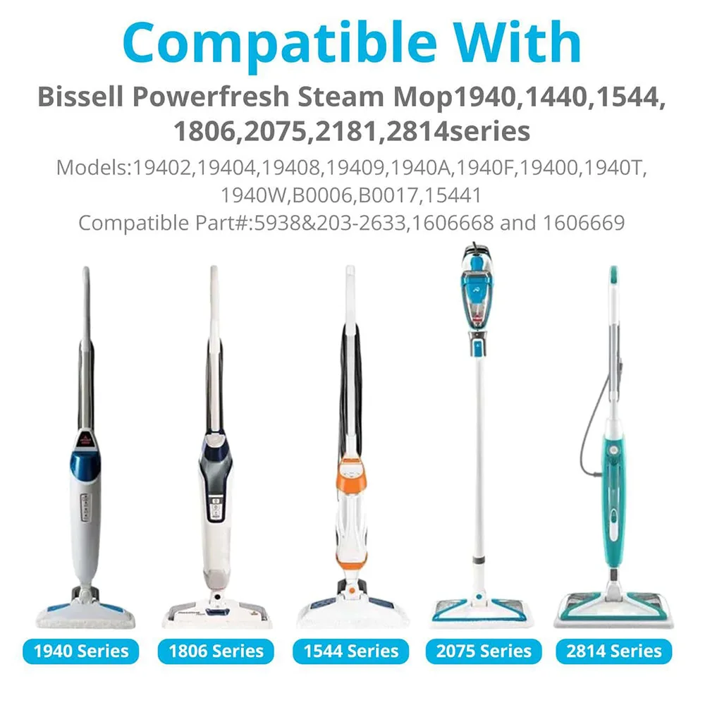 Adaptation Steam Mop Pads for Bissell PowerFresh 1940 1806 1544 1440 2075 2685A 2814 Series Washable Steam Mop Pads