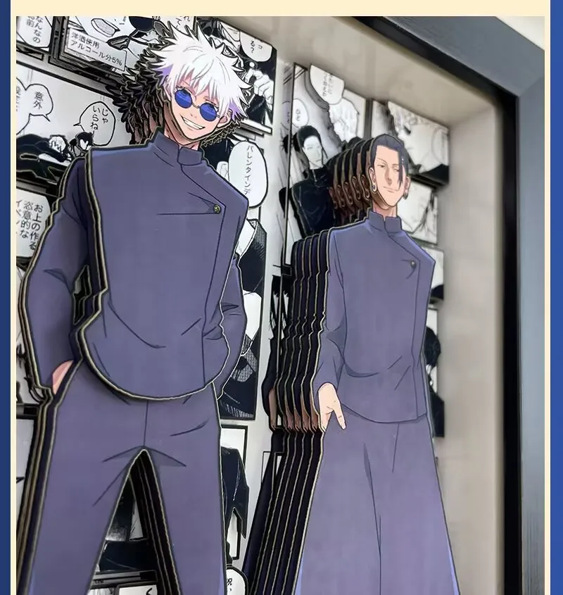 

Jujutsu Kaisen, family portrait 3D painting,surrounding Gojo Satoru,Two-faced Tsubasa,Satoru Tsurugi,birthday gift display table