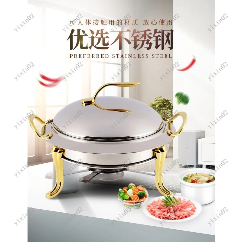 Chinese Style Alcohol Furnace Pot Stainless Steel Hot Pot for Home Hotel Cooking