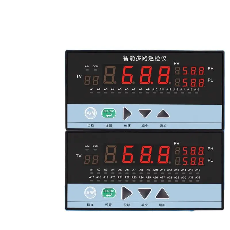 Intelligent temperature monitor 8/16/24/32 Channel monitor 485 Communication thermocouple thermal resistance 4-20 mA